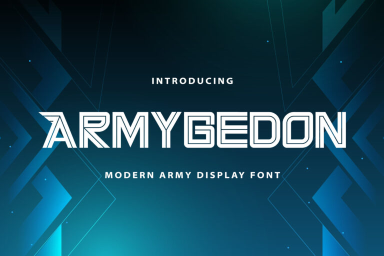 Free Armygedon Modern Display Font