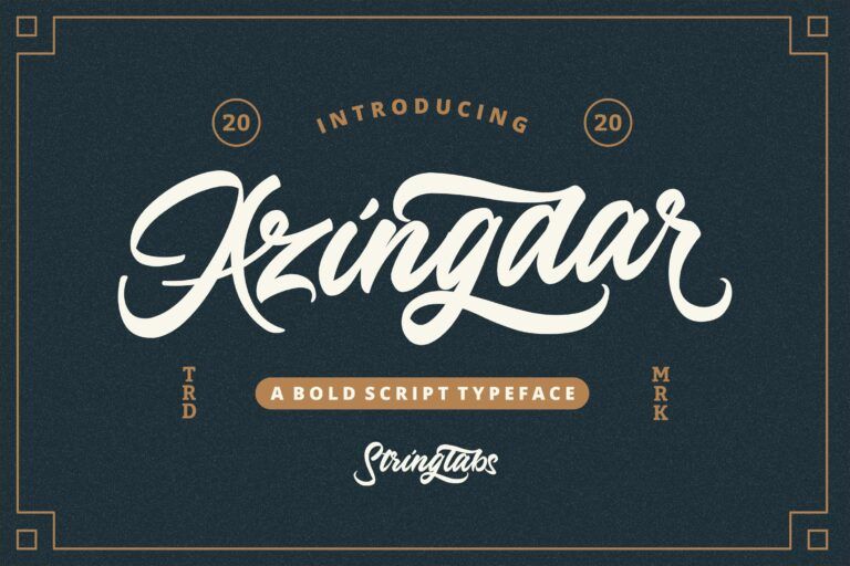 Free Azingdar Retro Bold Script Font