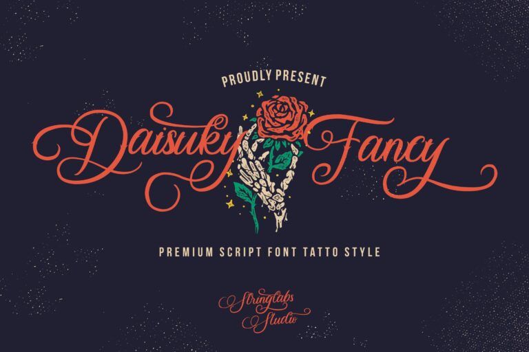 Free Daisuky Fancy Tatto Script Font