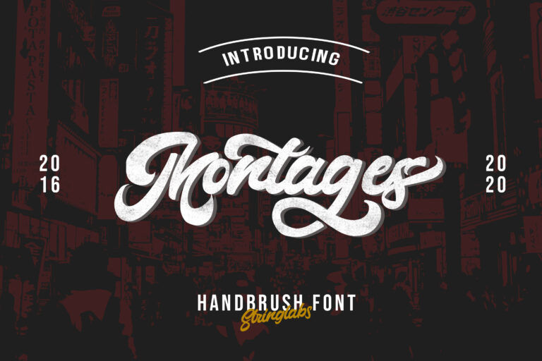 Free Montages Retro Bold Script Font