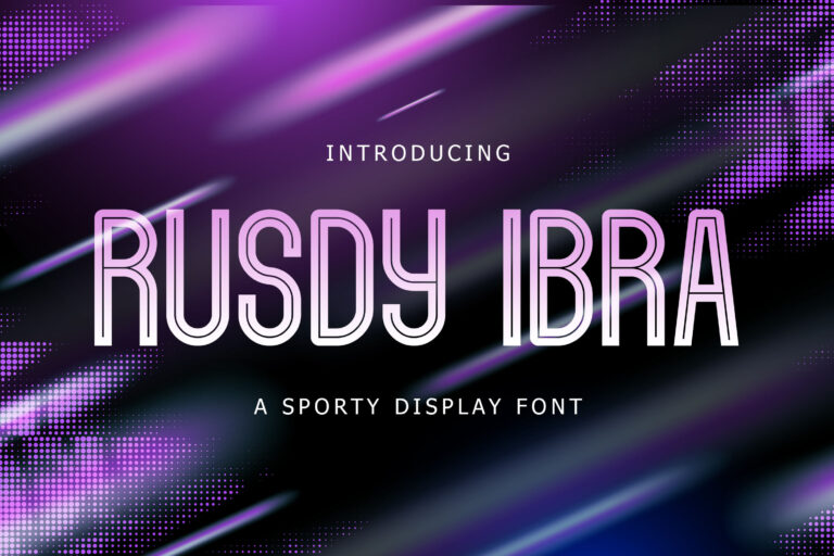 Free Rusdy Ibra Sporty Display Font