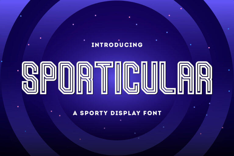 Free Sporticular Sporty Display Font