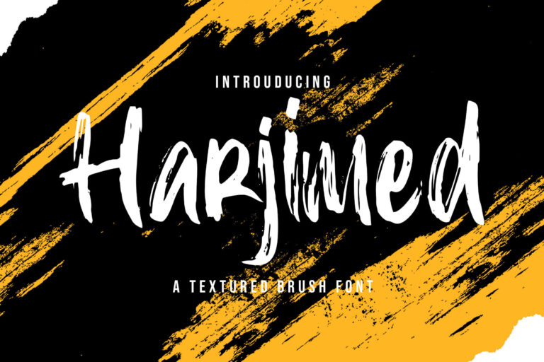 Harjimed Textured Brush Font