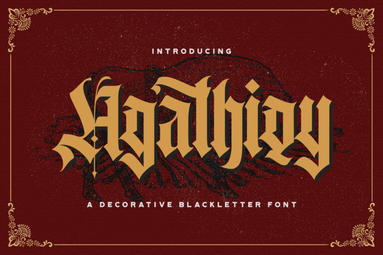 Free Agathiqy Blackletter Font