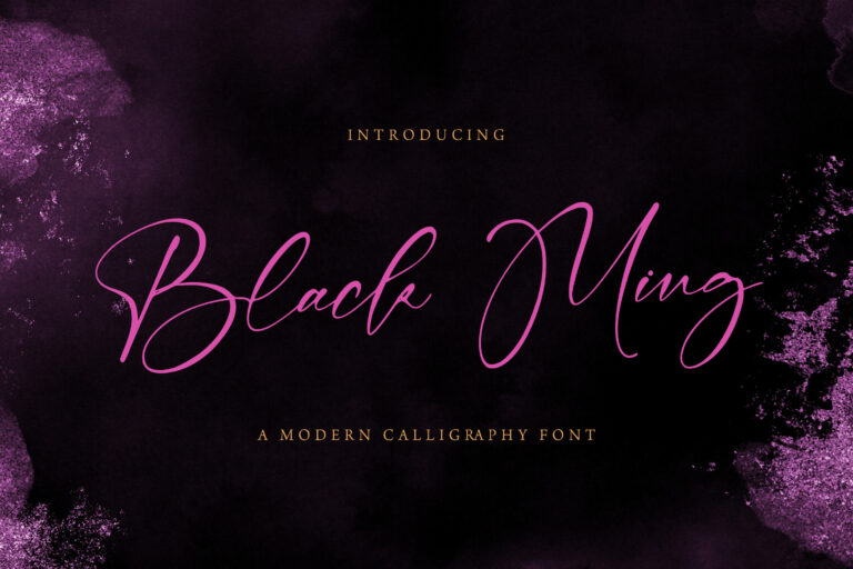 Free Black Ming Calligraphy Font