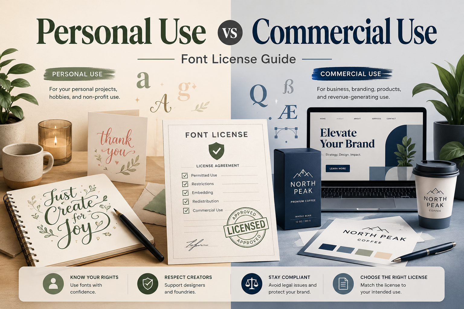 Personal Use vs Commercial Use Font License Guide – Fonts For Free