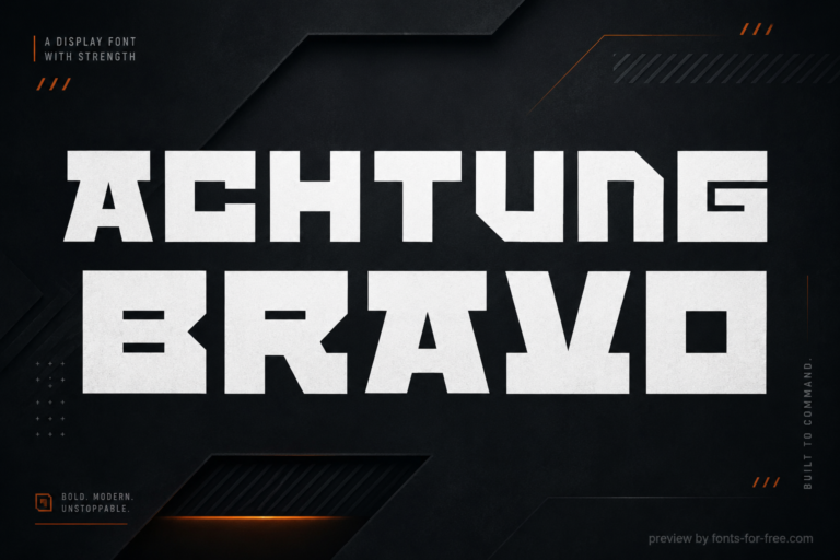 Free Achtung Bravo Font