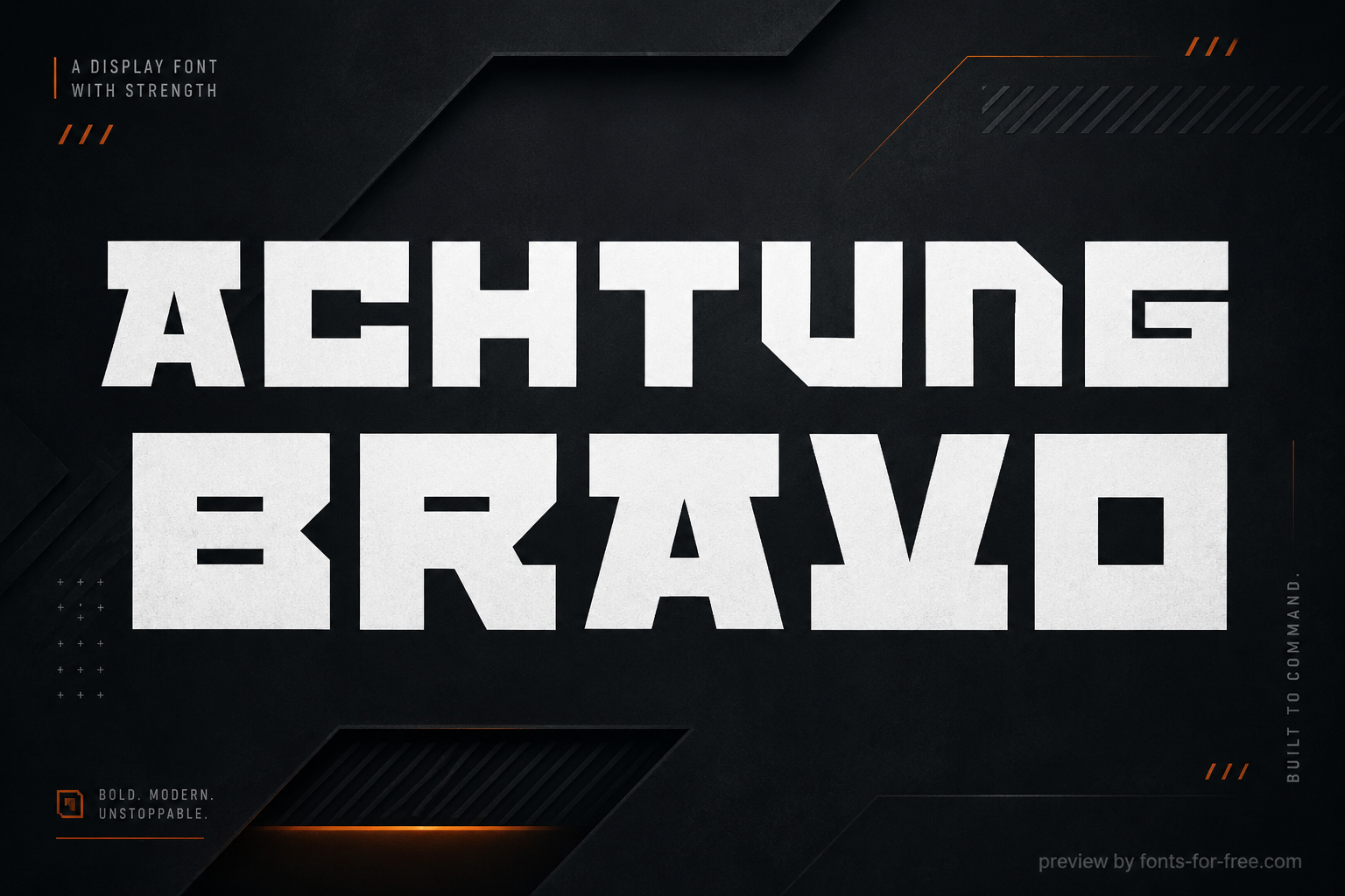 Free Achtung Bravo Font