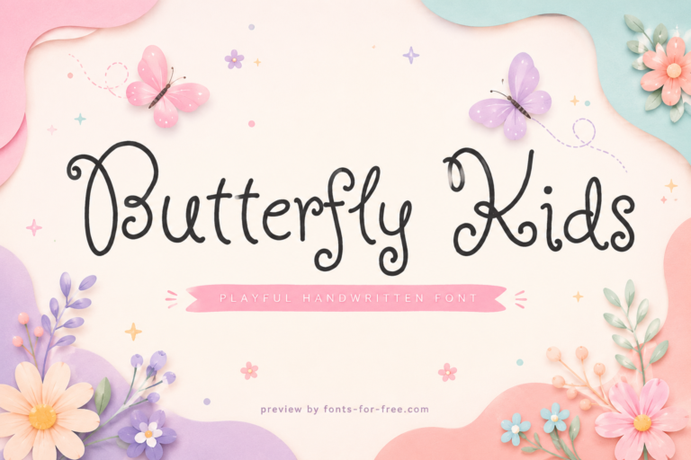 Free Butterfly Kids Font