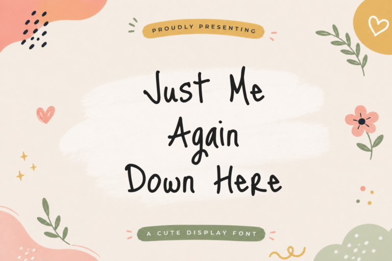 Free Just Me Again Down Here Font
