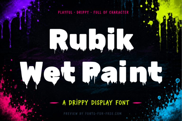 Free Rubik Wet Paint Font