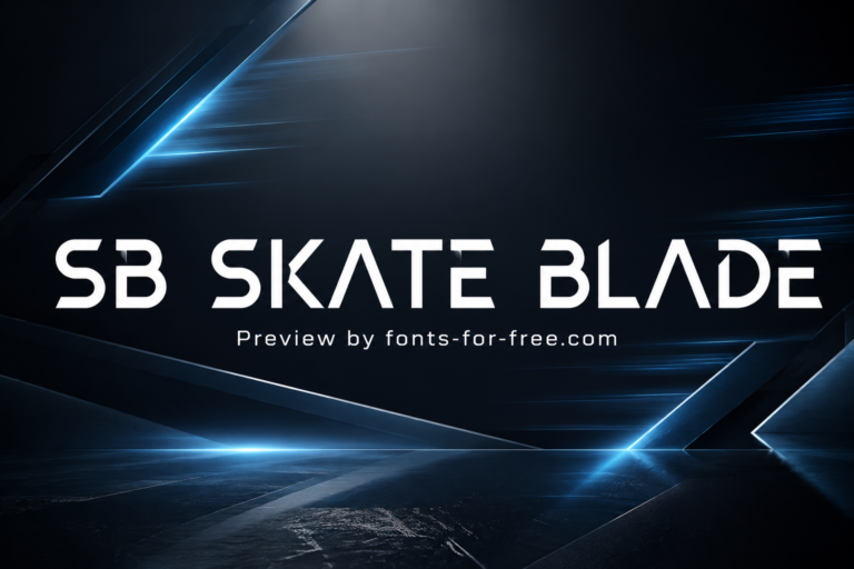 Free SB Skate Blade Font