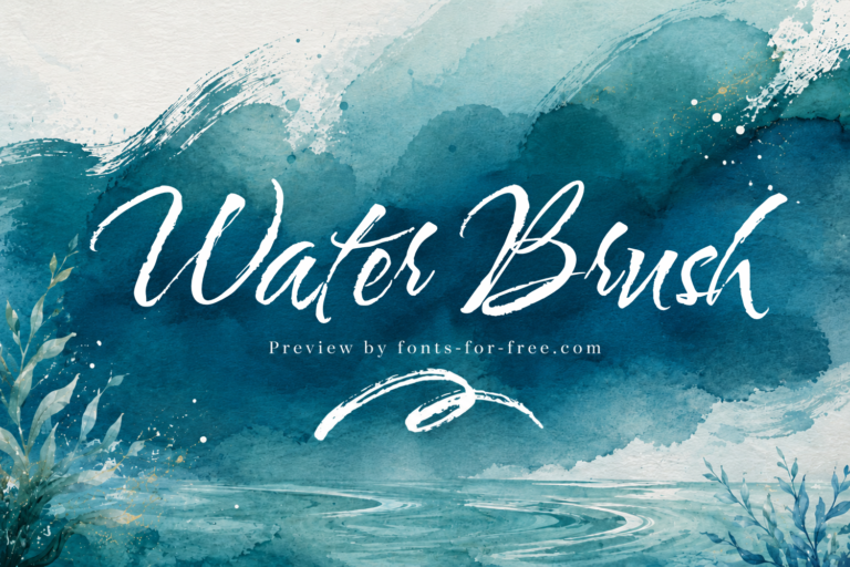 Free Water Brush Font