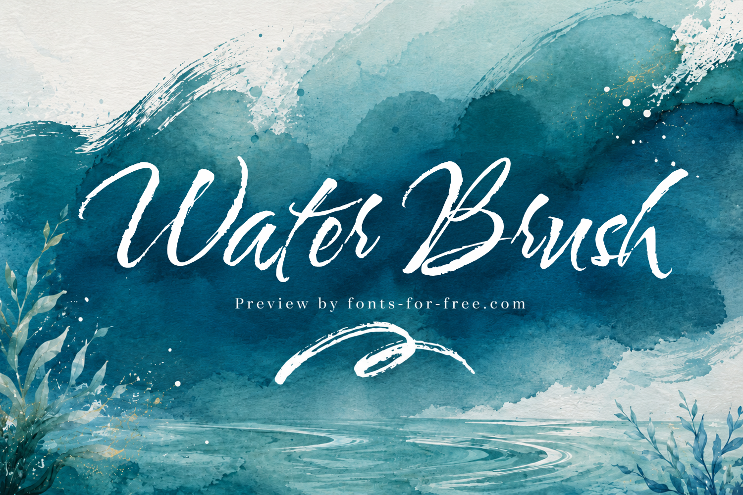 Free Water Brush Font