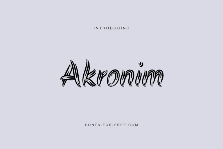 Free Akronim Font