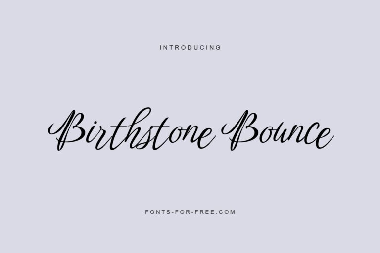 Free Birthstone Bounce Font