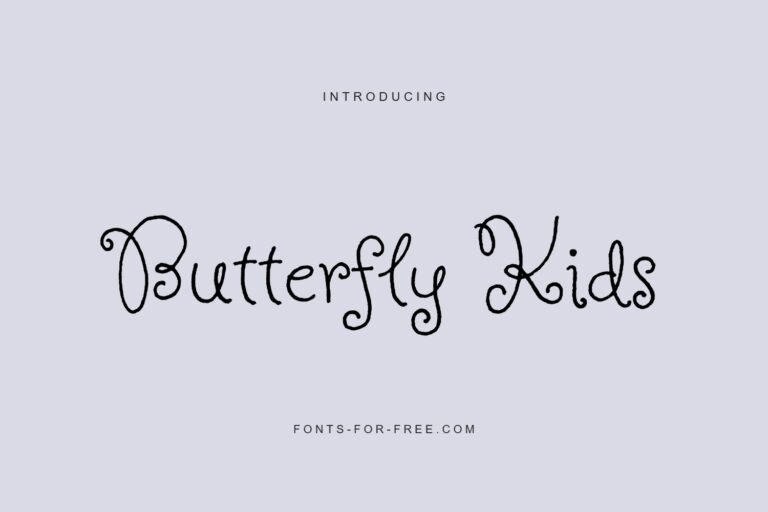 Free Butterfly Kids Font