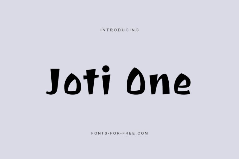 Free Joti One Font