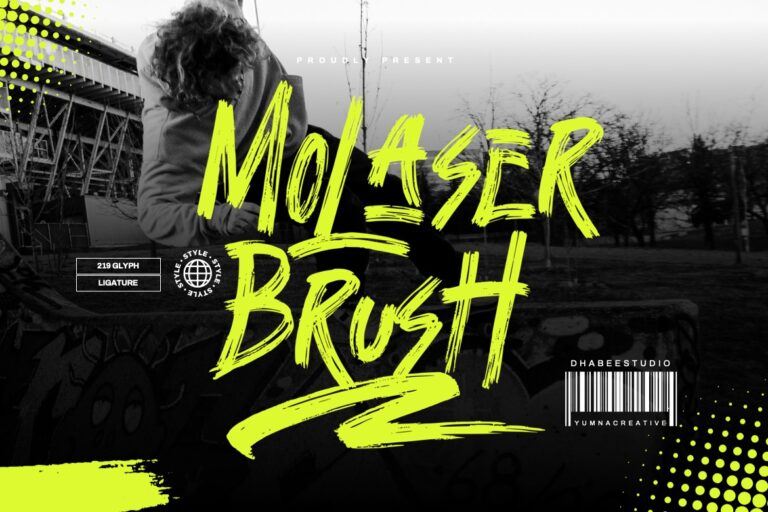 Free Molaser Brush Font