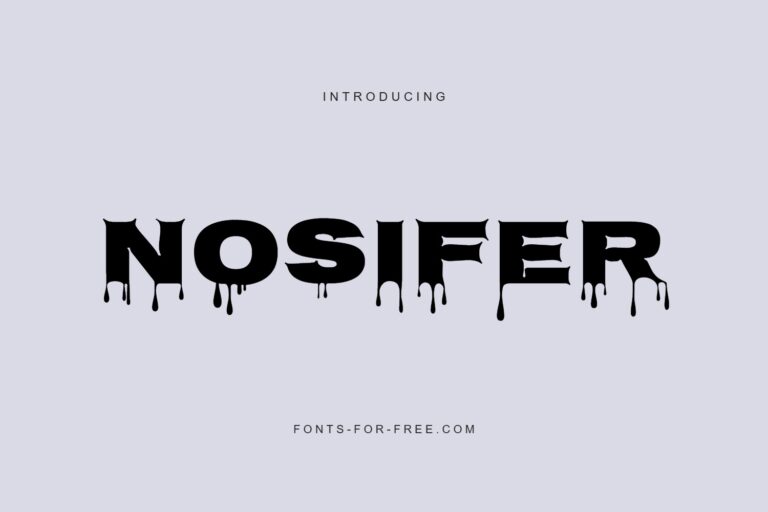 Free Nosifer Font