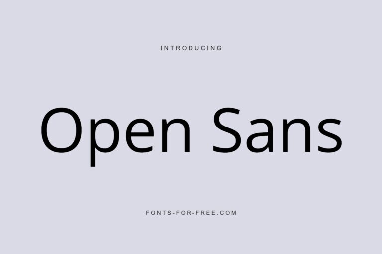 Free Open Sans Font