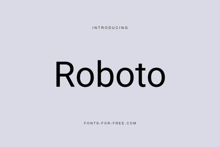 Free Roboto Font