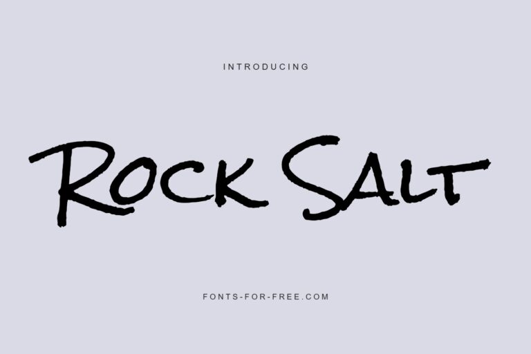 Free Rock Salt Font