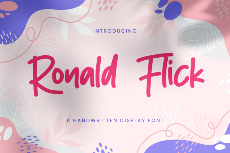 Free Ronald Flick Font