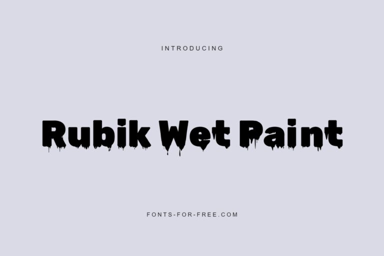 Free Rubik Wet Paint Font